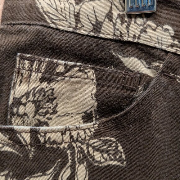 Lauren Ralph Lauren Brown/Tan Floral Print Pants Size 6P - Picture 4 of 13